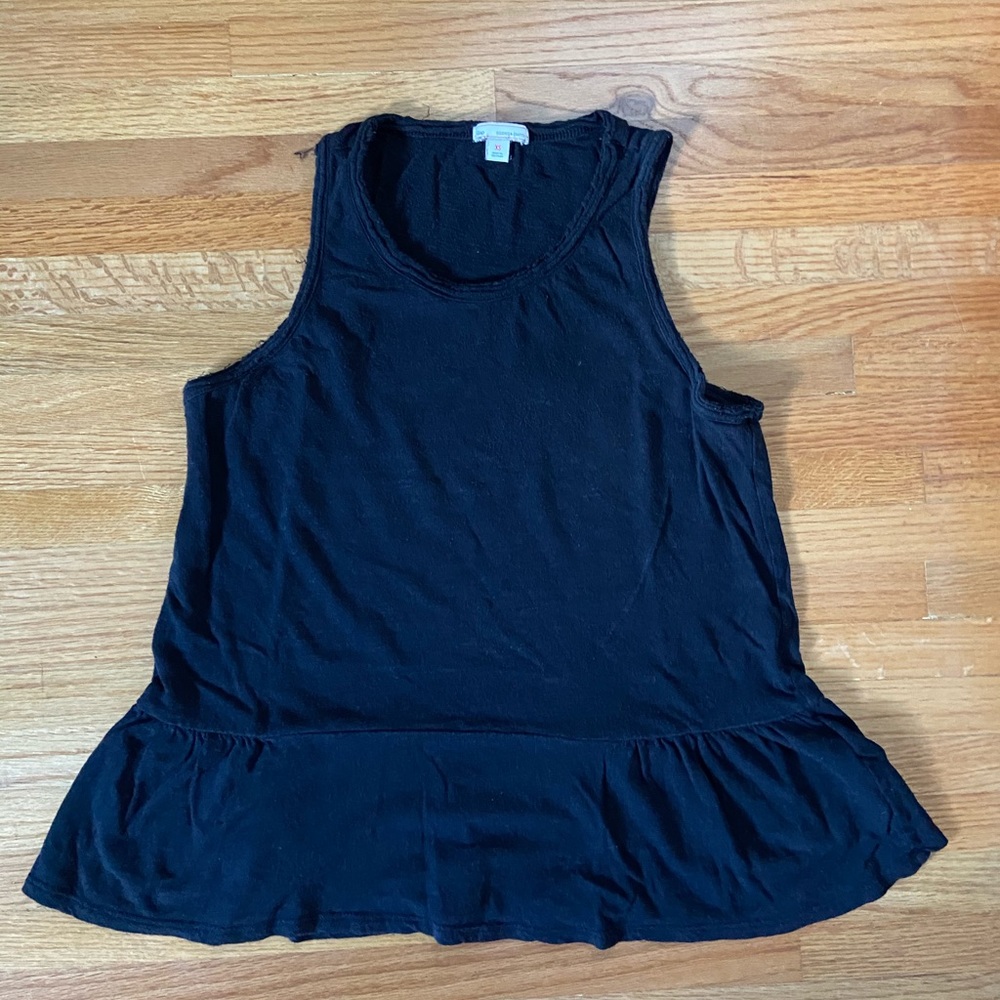 Gap Black Peplum Tank, size xs